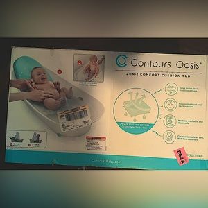 BRAND NEW contours oasis® 2-in-1 comfort cushion infant and baby tub. (Unopened)